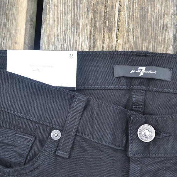 NWT 7 FOR ALL MANKIND | Black Josefina Jeans | Sz. 25 - Picture 7 of 10